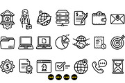 Minimalist Business Icon Set, an Illustration by designvectx (Thumbnail 3 of 3)
