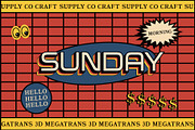 Megatrans 3D, a Sans Serif Font by Craft Supply Co. (Thumbnail 3 of 8)