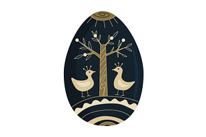 Easter egg decorated with abstract, an Animal Illustration by Toltemara