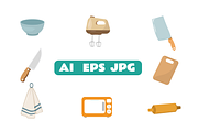 Kitchen Essentials Elements set, an Object Illustration by Artnivora.Std (Thumbnail 2 of 3)