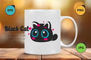 Set of Black Cats 02. T-Shirt, PNG., an Animal Illustration by KENO Mascots (Thumbnail 2 of 4)