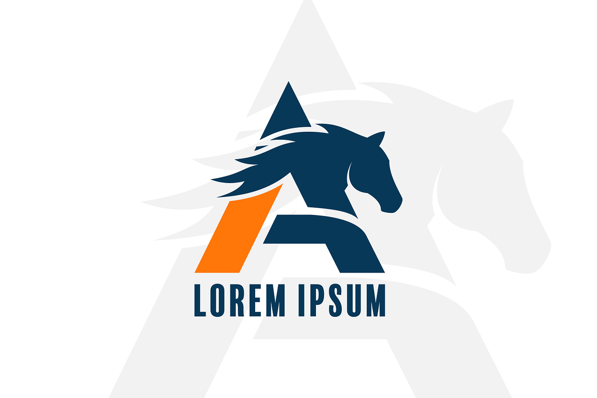 Horse Head and Letter a Logo Design, a Branding & Logo Template by Saba Vector (Photo 1 of 3)