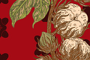 Hawk Moth, Cotton and Shark Tooth, a Pattern Graphic by NayaChu (Thumbnail 3 of 10)