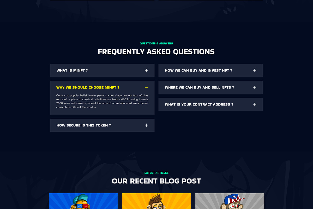 NFT Landing Page Figma Template, a Landing Page Template by CodexCoder Themes (Photo 6 of 8)