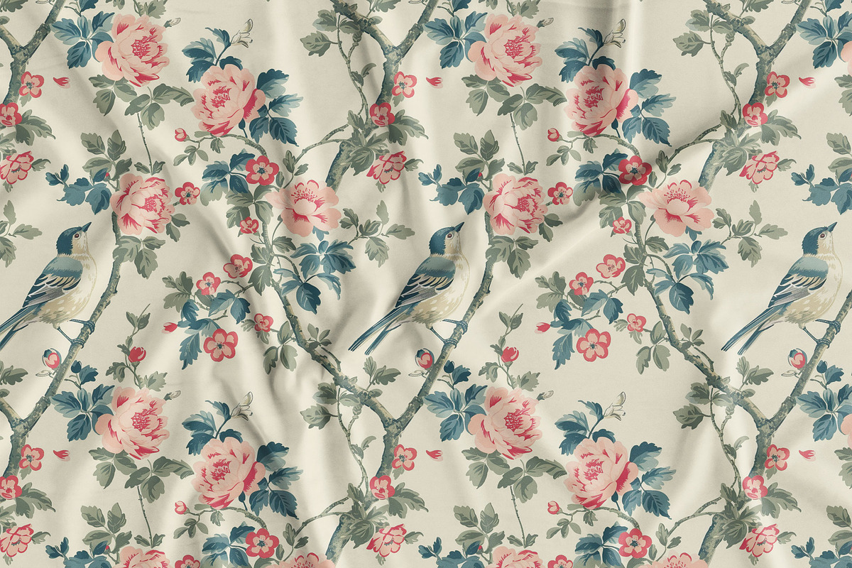 Chinoiseries Toile Seamless Patterns, a Pattern Graphic by Olya Creative (Photo 15 of 25)