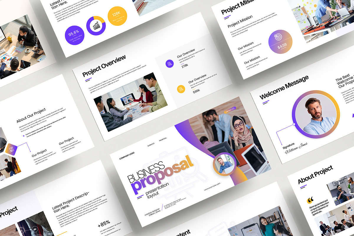 Project Proposal Presentation Design, a Presentation Template by MightyDesign (Photo 1 of 8)