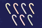 Christmas candy cane lollipops, a Seasonal Illustration by Elen_Art (Thumbnail 3 of 3)