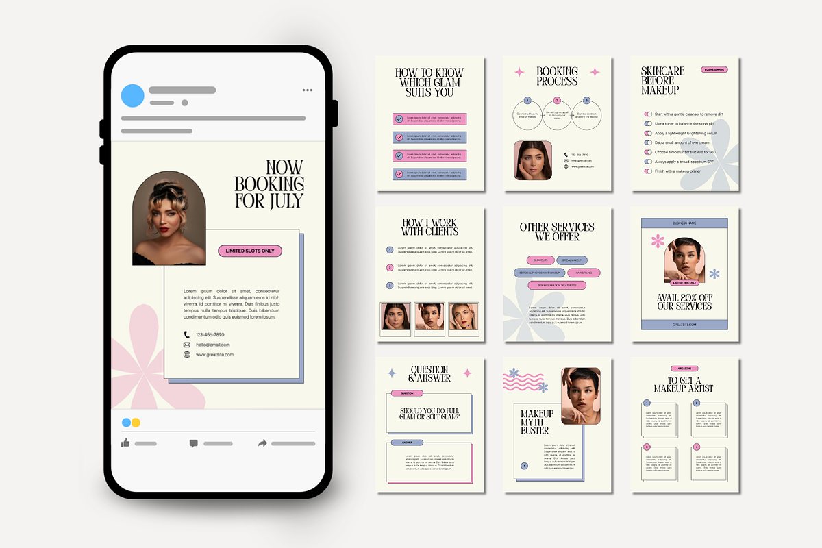 Esthetician Instagram Template, a Social Media Template by Anna Design Studio (Photo 7 of 11)