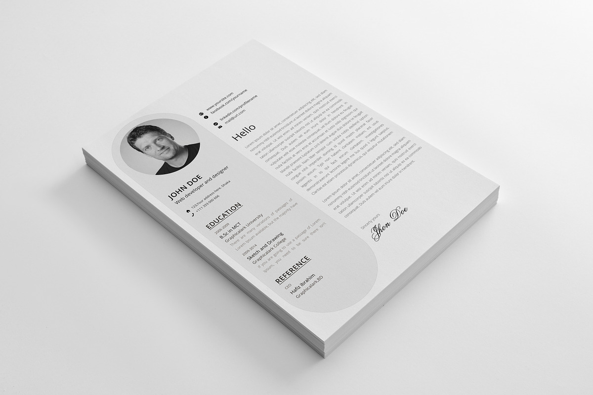 Resume Print Template, a Resume Template by Graphicalark (Photo 3 of 4)