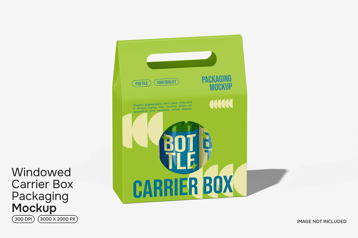 Carrier Box Mockup, a Packaging Mockup by renderstockmarket