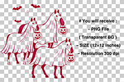 Cowboy Ghost Horse PNG, a Graphic by Clipart Bloom (Thumbnail 2 of 2)