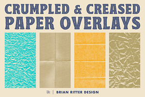 Crumpled & Creased Paper Overlays