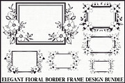 Elegant Floral Frame Bundle, an Illustration by Creativeshirt (Thumbnail 1 of 7)