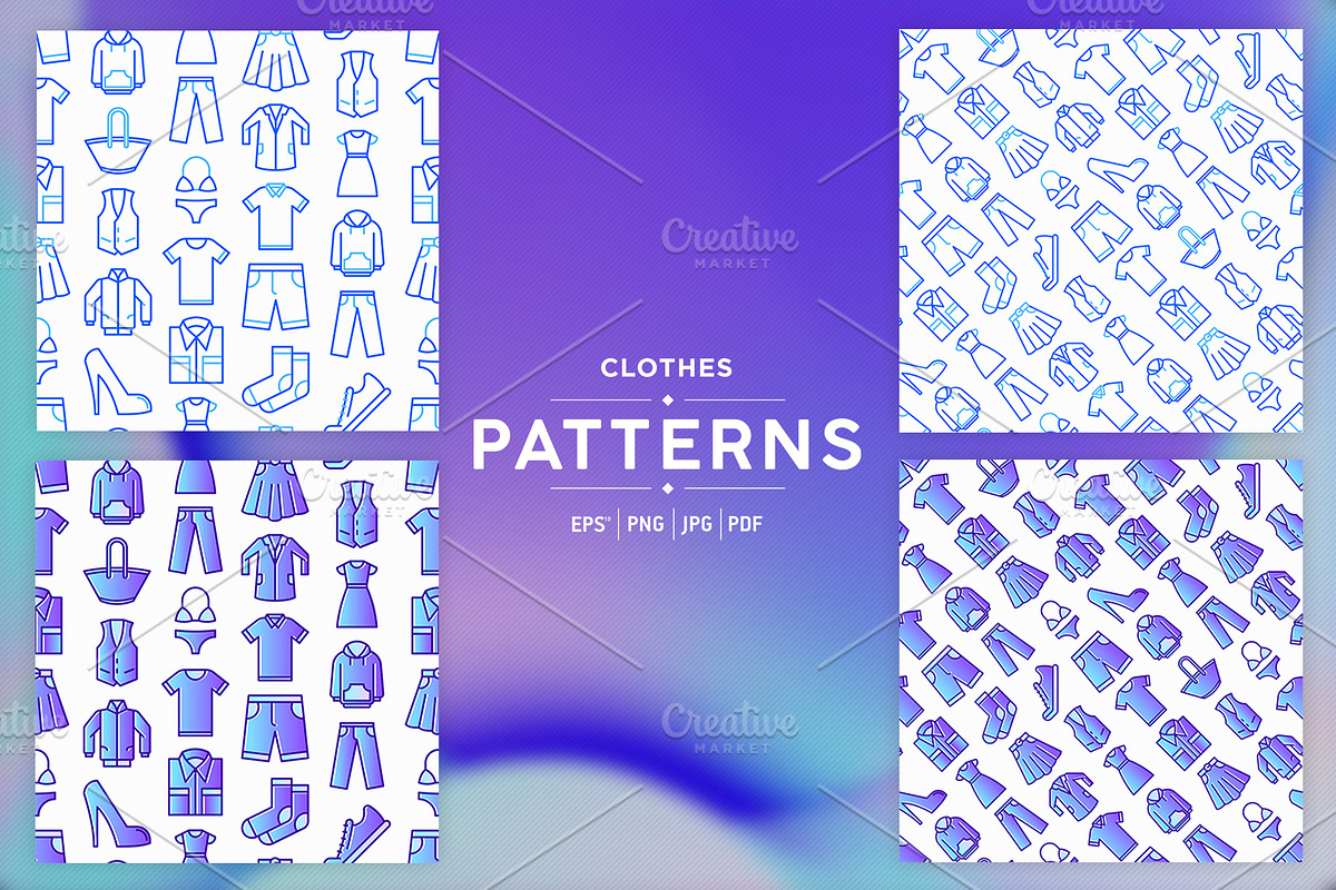 Clothes Patterns Collection, a Pattern Graphic by Alex Blogoodf (Photo 5 of 8)