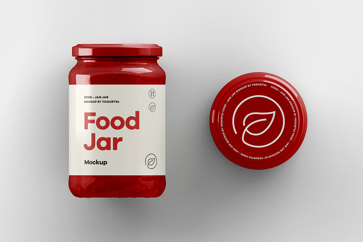 Food Jar Mock-up, a Packaging Mockup by zippypixelstudio (Photo 3 of 8)