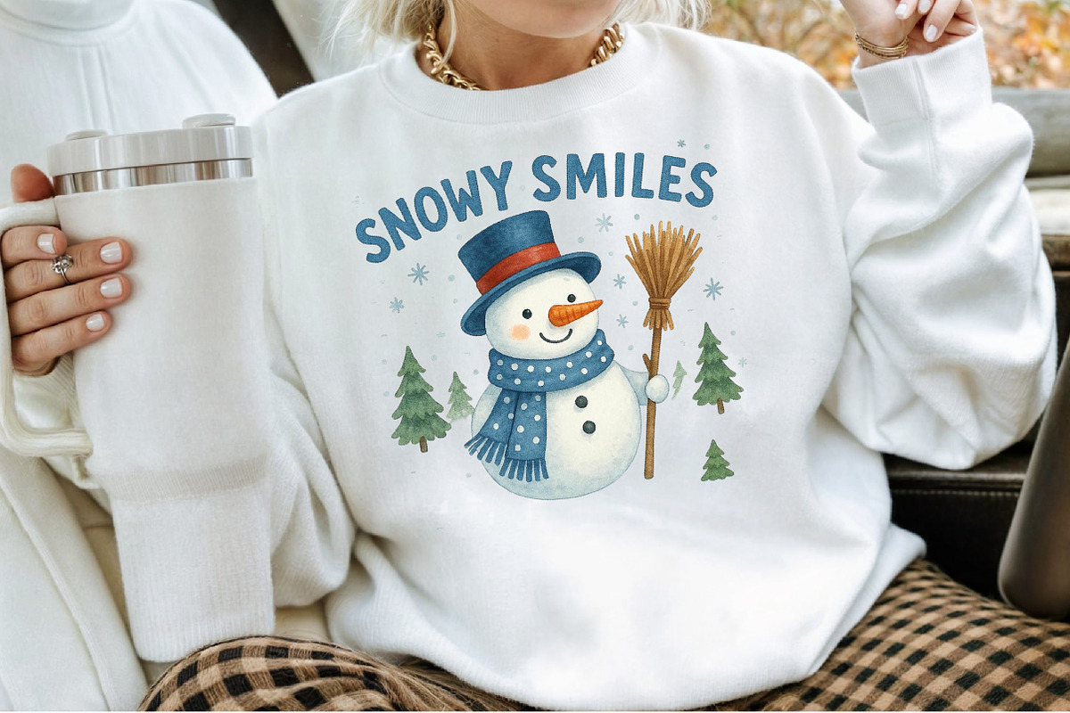 Christmas Snowy Smiles PNG, an Illustration by Sublimation Artist (Photo 4 of 9)