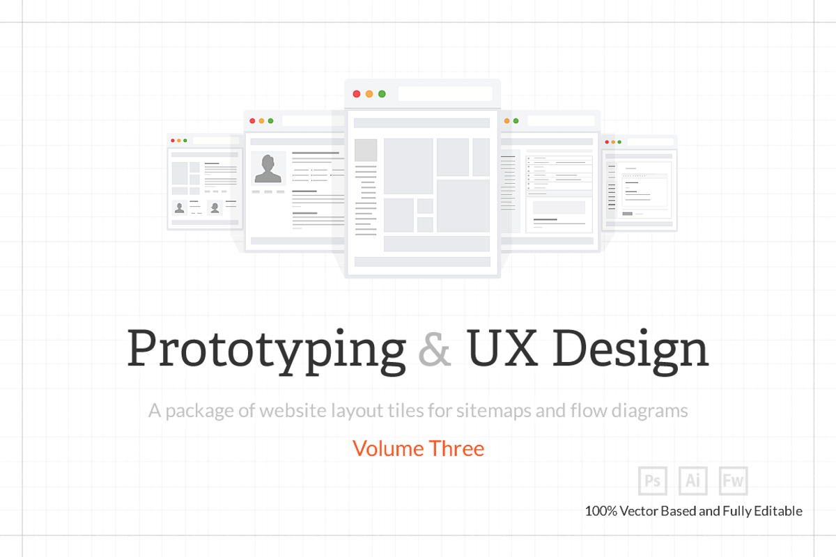 Tiles for Wireframes & Flowcharts V3, a Mockup by firetuts (Photo 1 of 4)