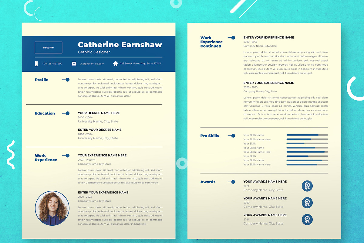Bold Typography Resume Template preview 2