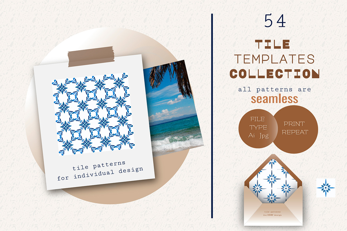 Azulejo Tile set of 54, a Pattern Graphic by DeMih (Photo 3 of 6)