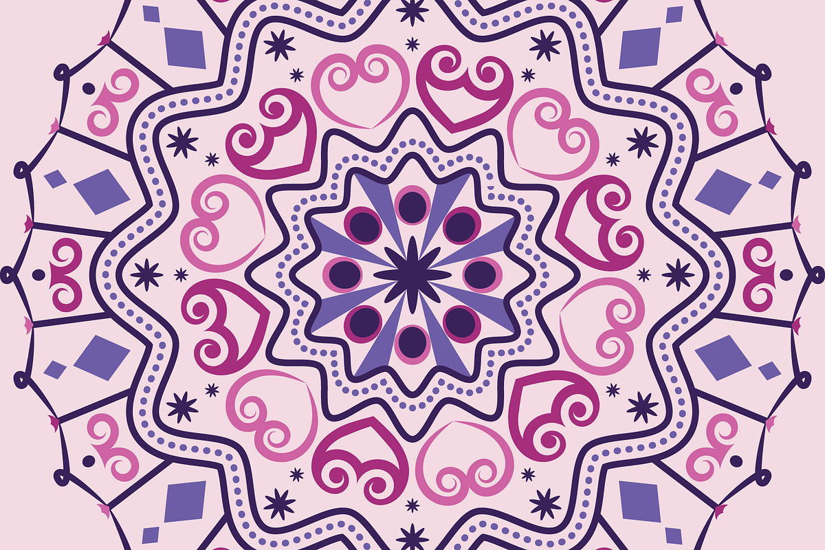 Colored Mandala Backgrounds Set, a Background Graphic by Soulprint Mercury (Photo 3 of 5)