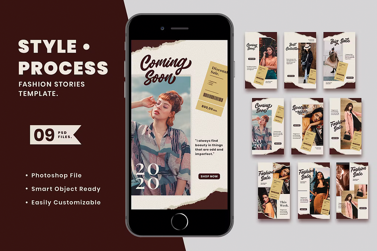 Fashion Instagram Stories Template, a Social Media Template by Xtrahive