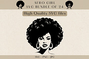 Afro Girl SVG Bundle of 24 Files, a Person Illustration by VectorMarketplace (Thumbnail 3 of 9)