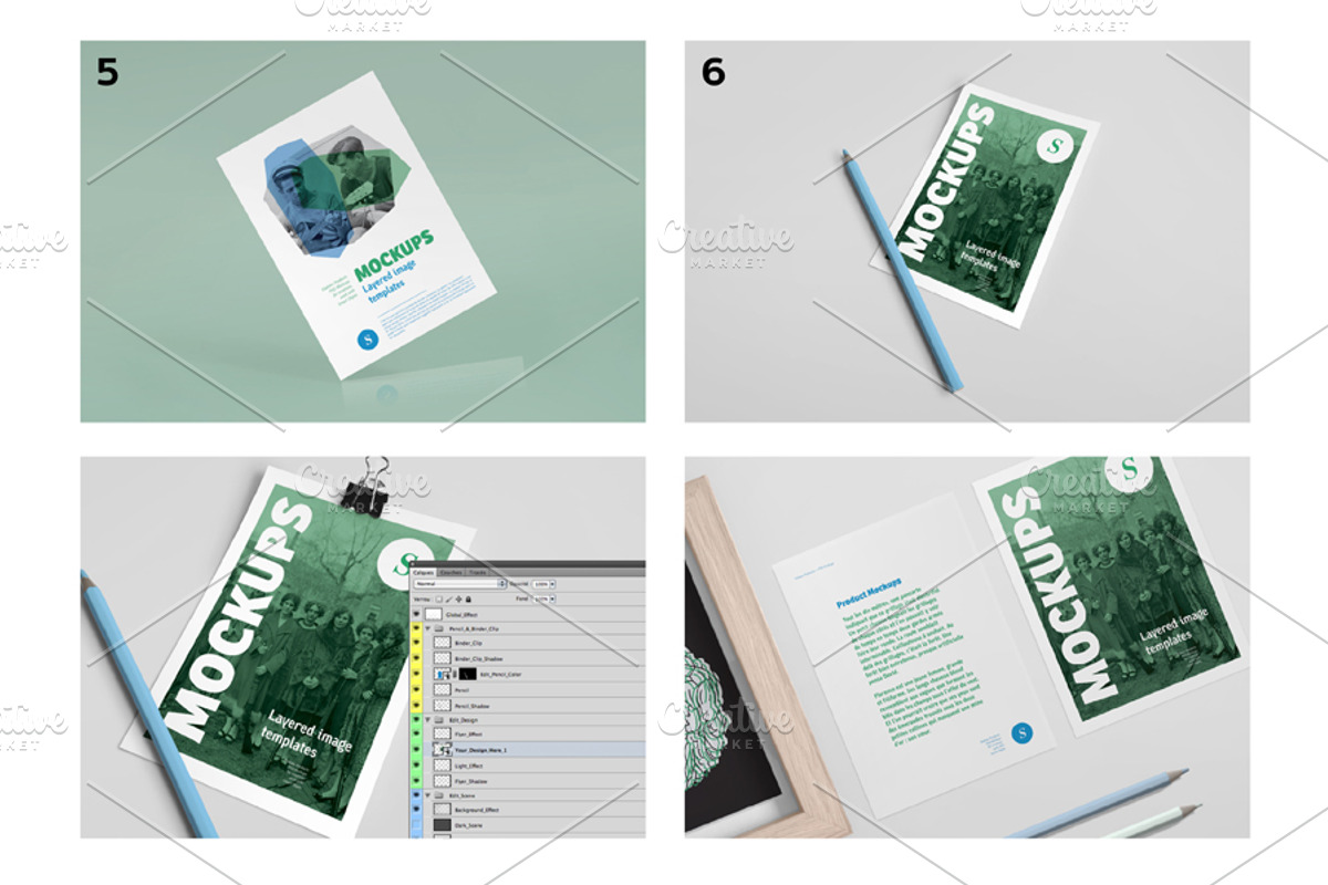 Flyer mockups set [A6], a Print Template by Formelier (Photo 4 of 5)