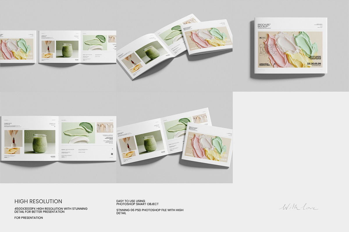 US Letter Landscape Brochure Mockup, a Books & Magazine Mockup by Toasin Studio (Photo 2 of 8)