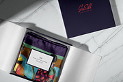 Habotai Silk Scarf with Box Mockup, a Hat Mockup by creatsy5 (Thumbnail 7 of 10)