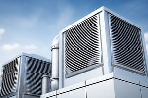 Modern industrial HVAC air condition, a Technology Photo by MistyDay