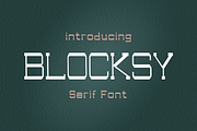 Blocksy - Modern Typeface, a Serif Font by Made by Cap (Thumbnail 1 of 6)