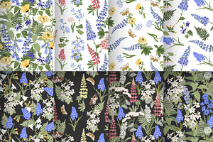 Wildflower Seamless Patterns