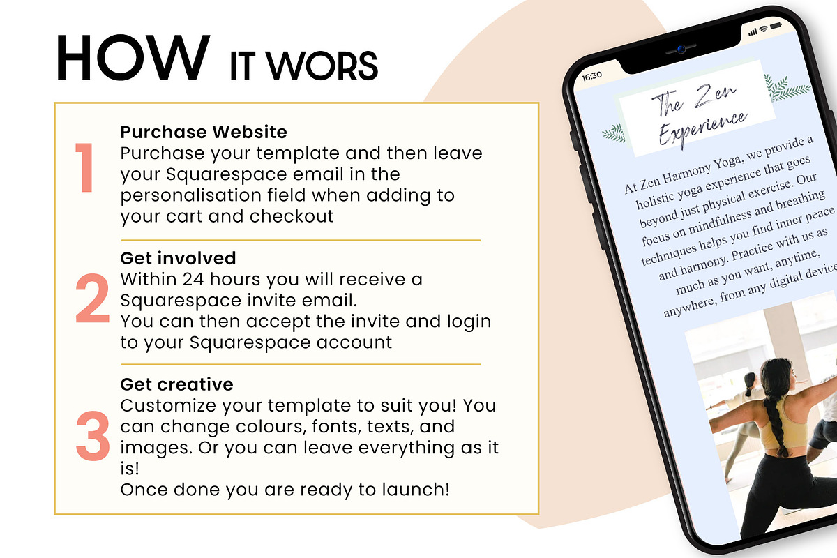 Yoga website template, a Wix Template by PATCHPO (Photo 4 of 9)