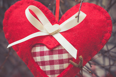 Handrafted fabric heart
