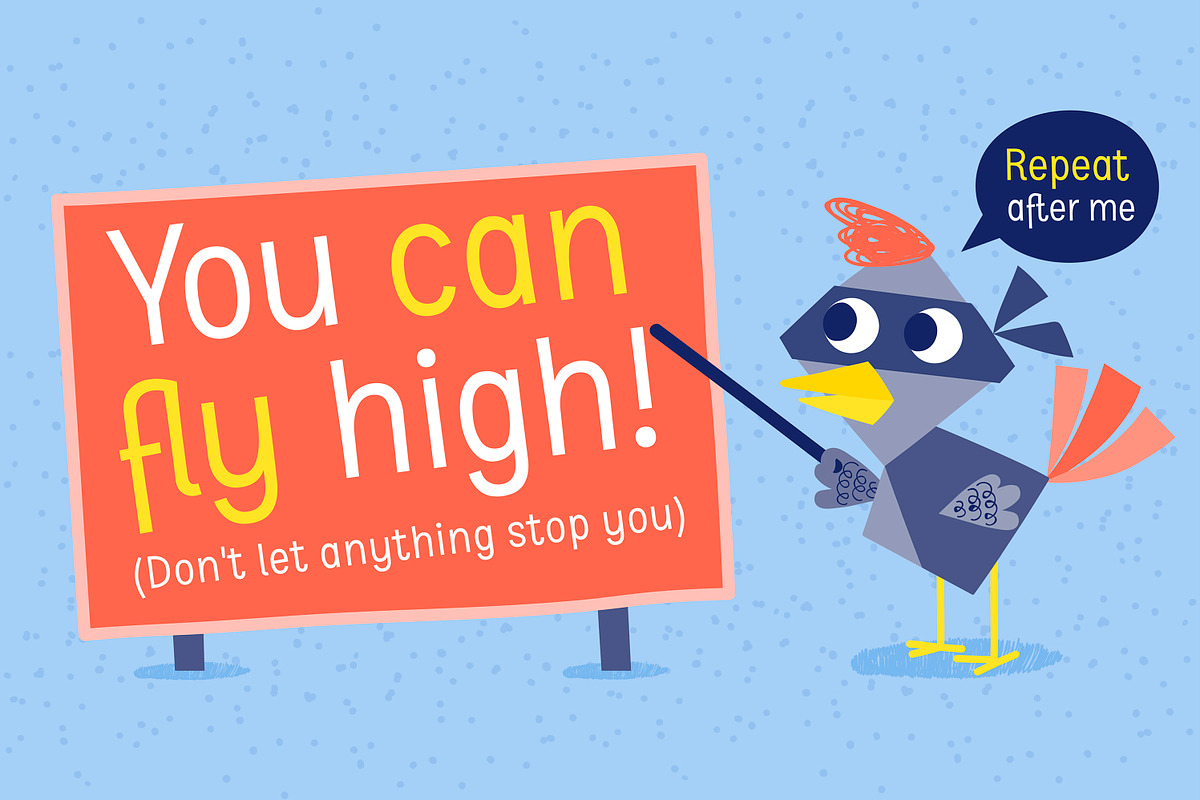 The Thief Bird · Kids San Serif Font, a Sans Serif Font by Isa De Gregorio (Photo 6 of 9)