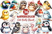 Cute Birds Sublimation Clipart PNG, an Illustration by Dream Creation (Thumbnail 1 of 7)