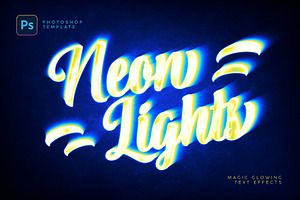 Neon Lights Text Effect, a Layer Style Add-On by Andrew Skoch Design