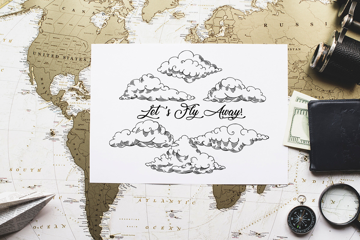 Clouds Clip Art, an Illustration by Nataliapiache (Photo 4 of 7)