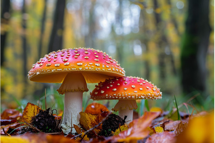 Toxic Amanita muscaria. Generate Ai, a Nature Photo by Ylivdesign