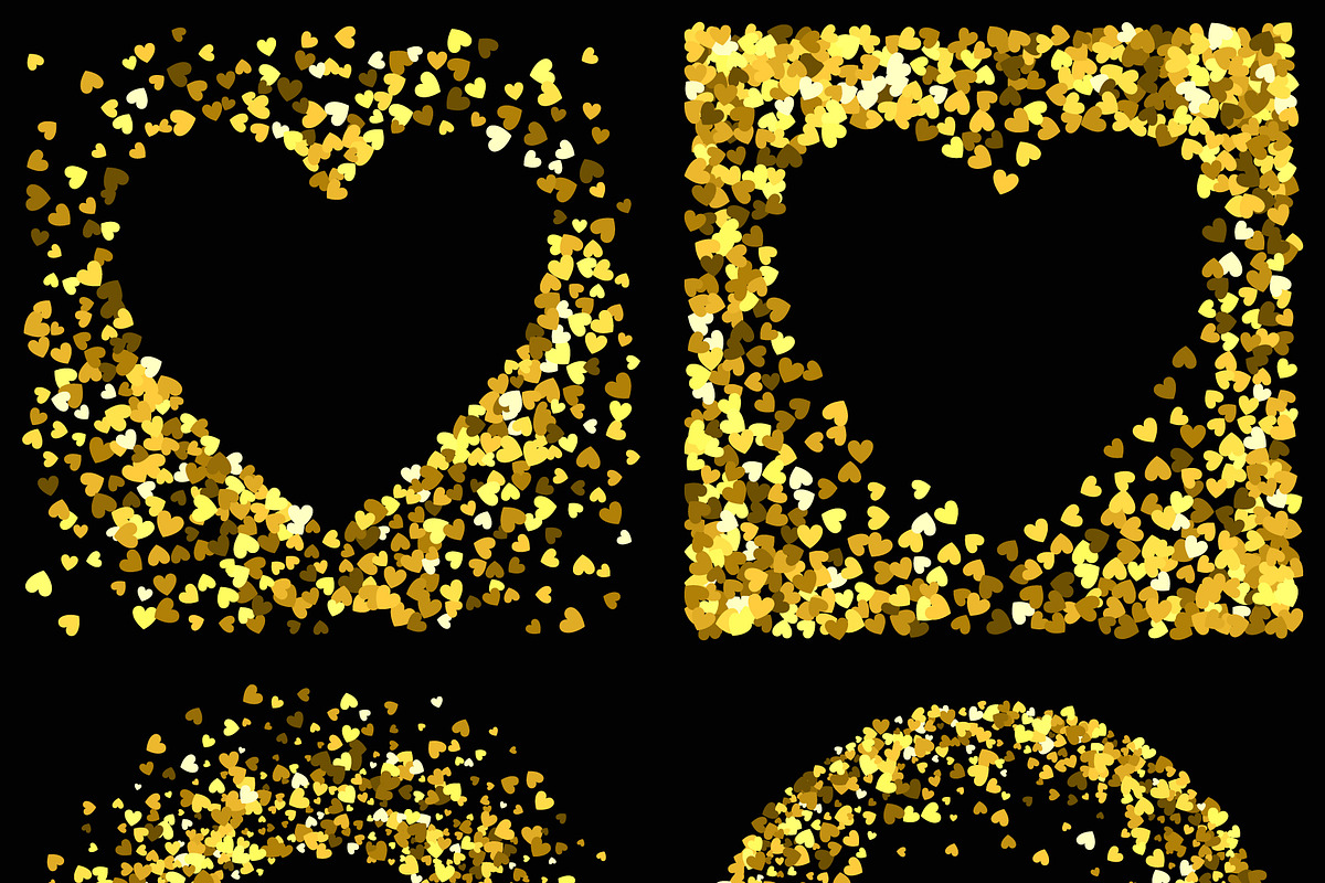 Golden hearts collection, a Pattern Graphic by ekmelica (Photo 9 of 12)