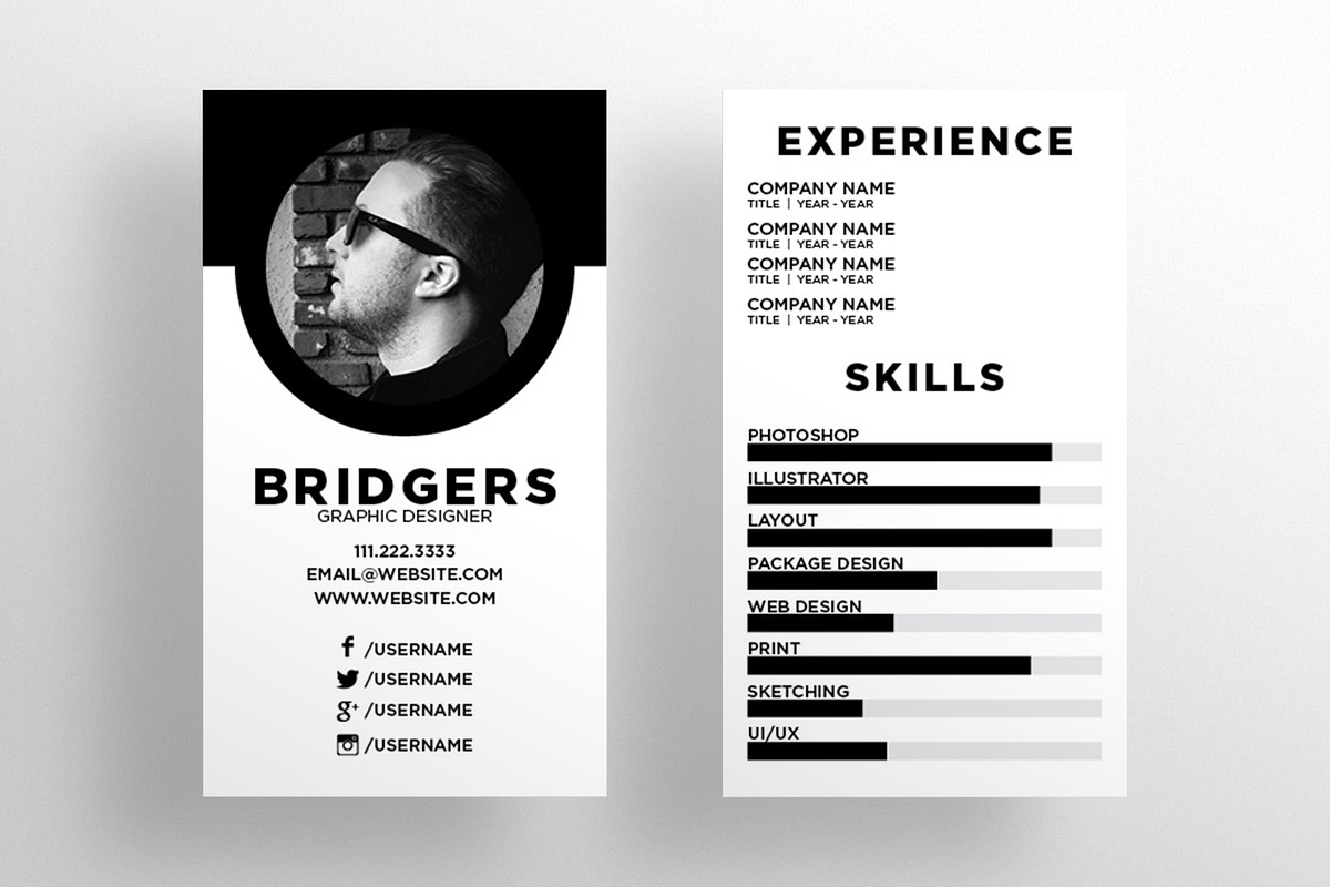 The Resume - Business Card Template, a Business Card Template by xxDeadPixels (Photo 1 of 5)