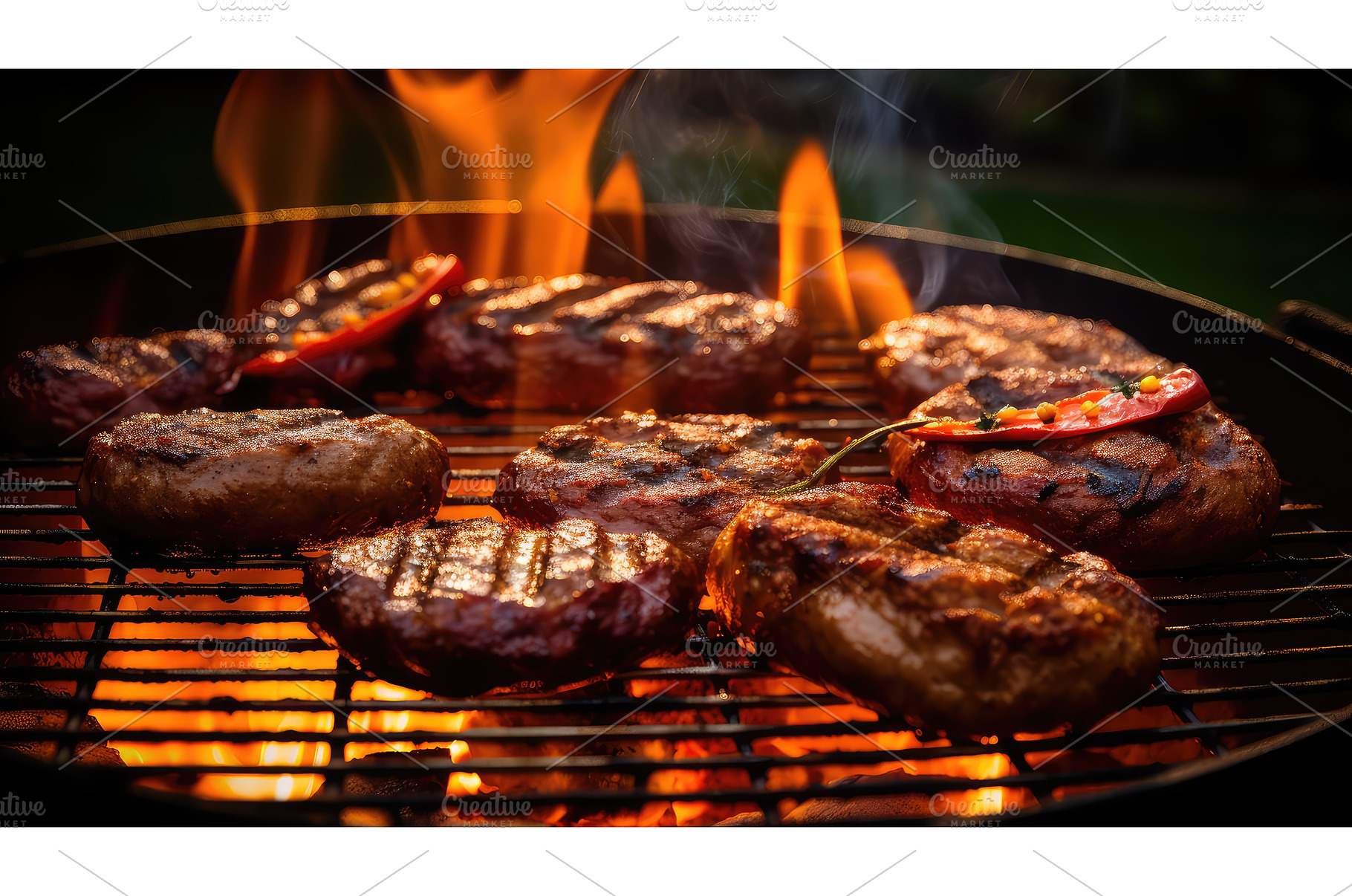 pork meat food background ai, a Food & Drink Photo by pikepicture