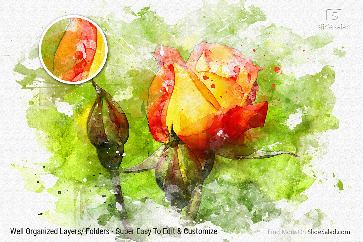 #1 Watercolor Photoshop Mock-ups, an Action Add-On by SlideSalad (Photo 9 of 44)