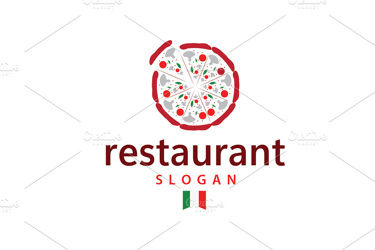 Monoline Pizza Restaurant Delicious, a Branding & Logo Template by Maylianaw28 (Photo 1 of 3)