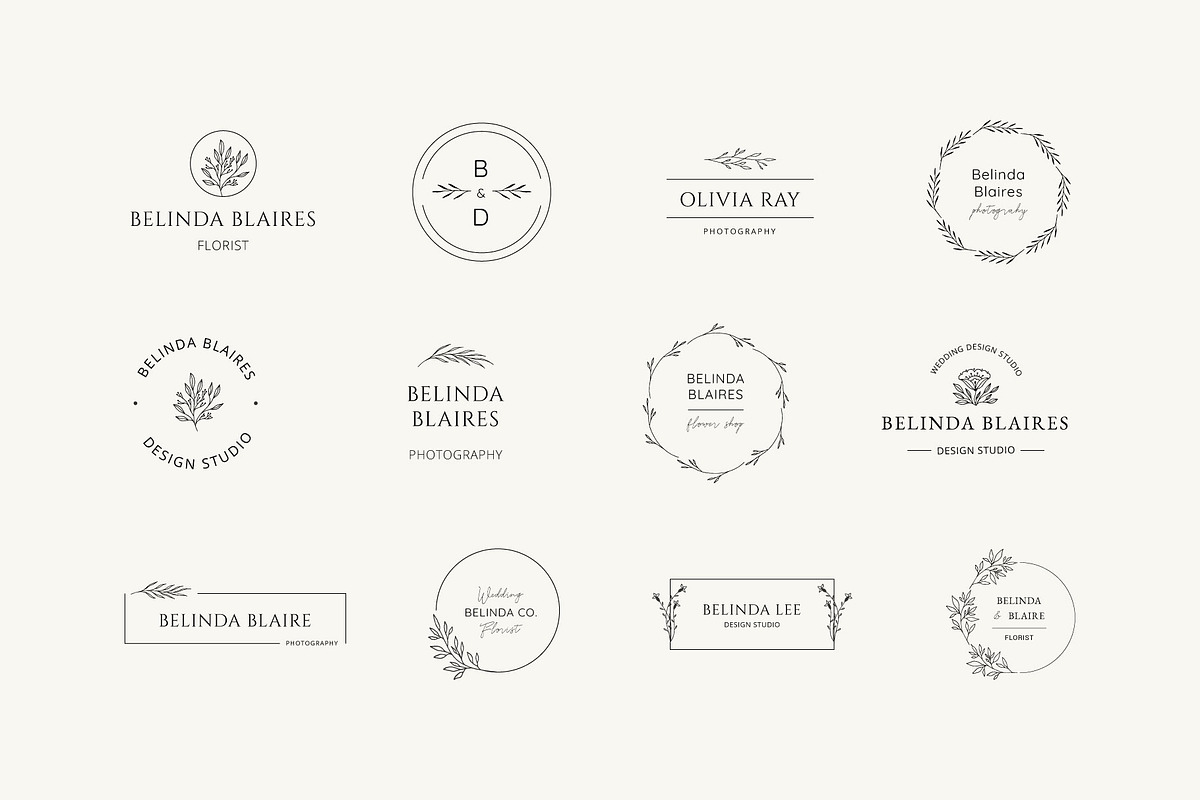 Minimal Flowers Logo Bundle, a Branding & Logo Template by Anatartan Design (Photo 8 of 12)