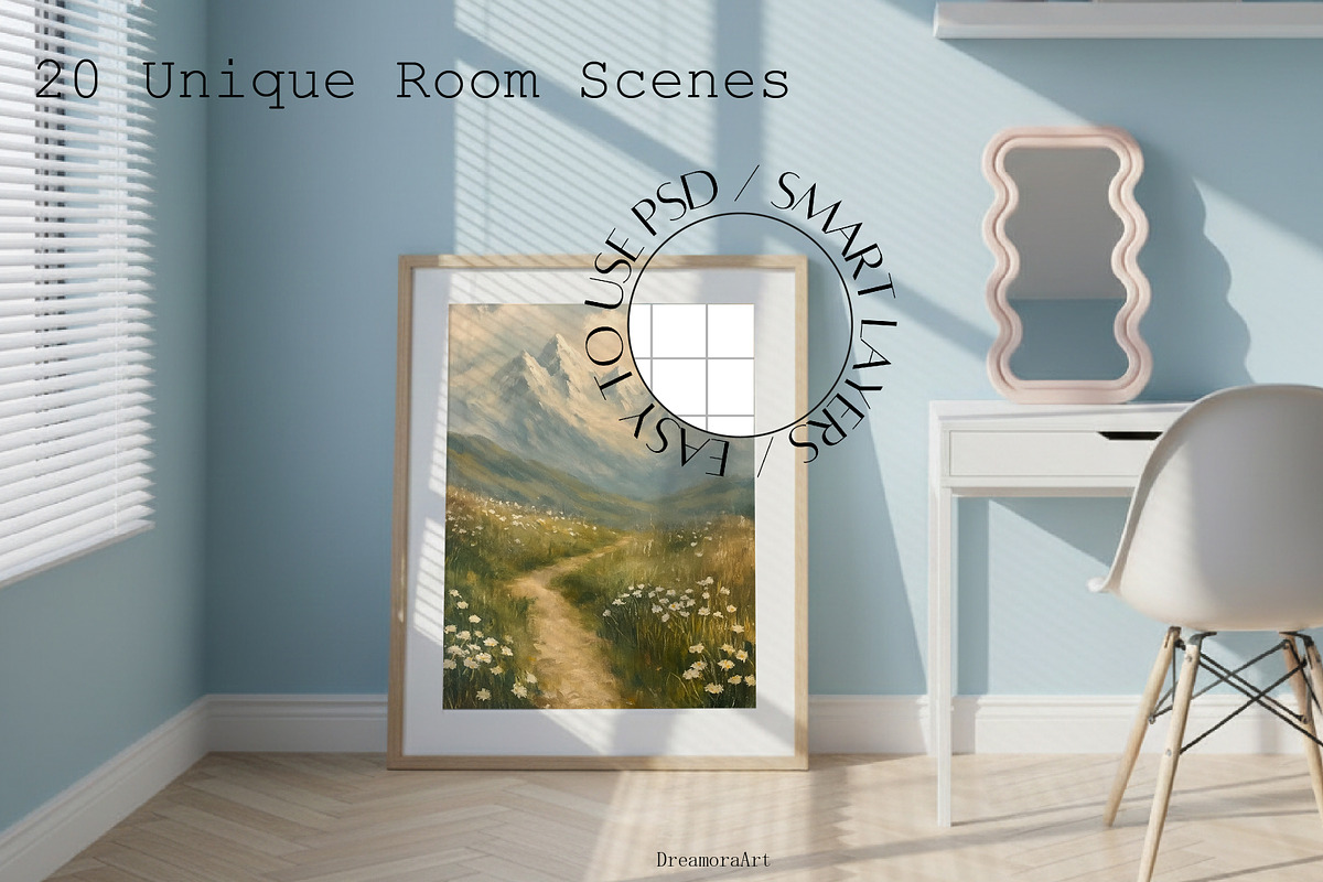 Minimal Wall Frame Mockup 20 PSD, a Product Mockup by DreamoraArt (Photo 7 of 7)