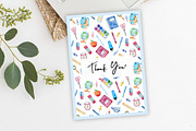 Watercolor School Seamless Patterns, a Pattern Graphic by SvetaArtStore (Thumbnail 6 of 6)