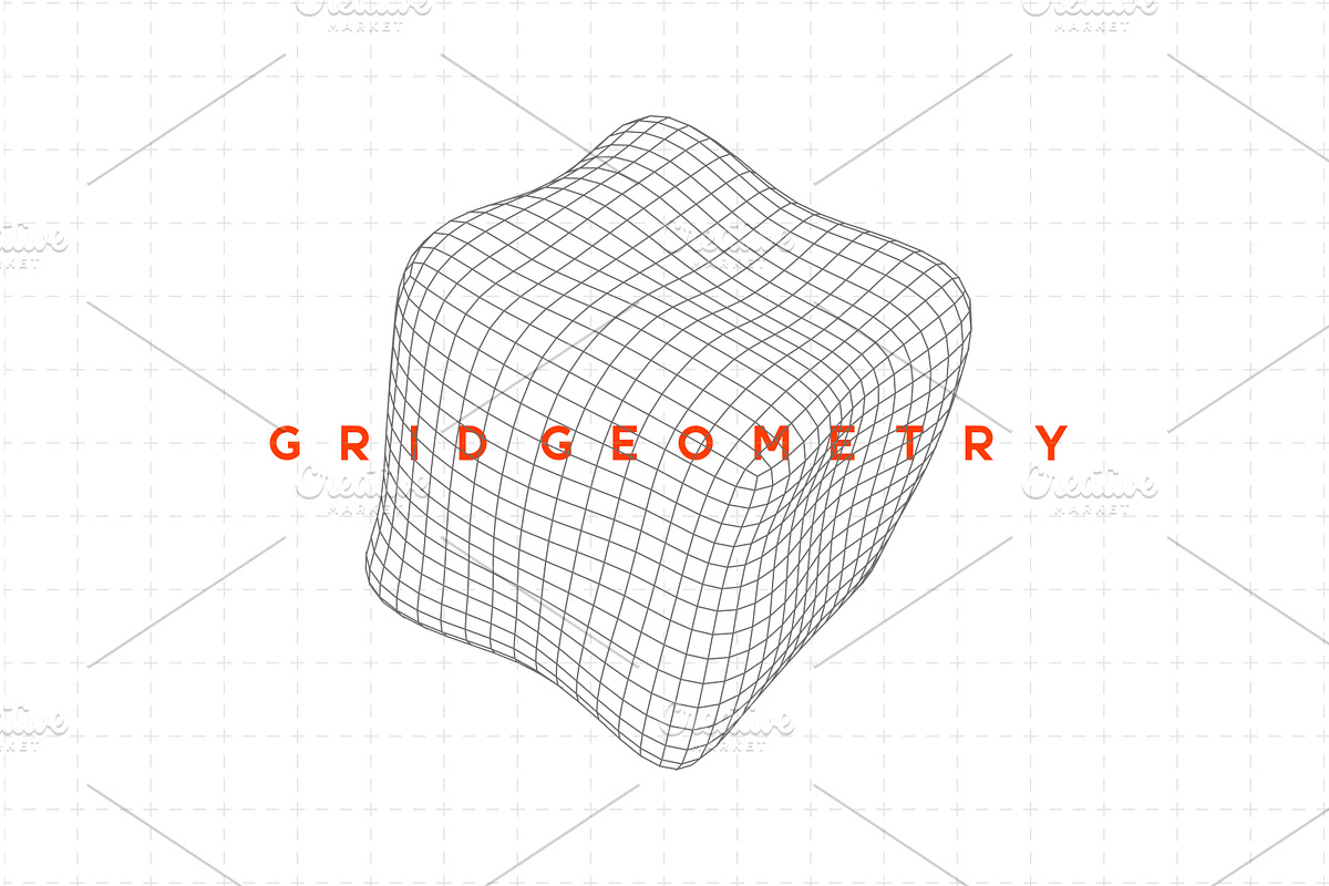 Abstract 3D wireframe mesh of, a Technology Illustration by Liudmyla Matviiets