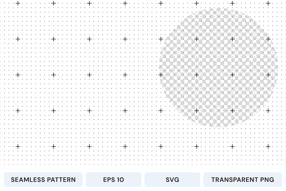 Minimal transparent dot cross grid, an Illustration by SappiStudio (Photo 3 of 3)