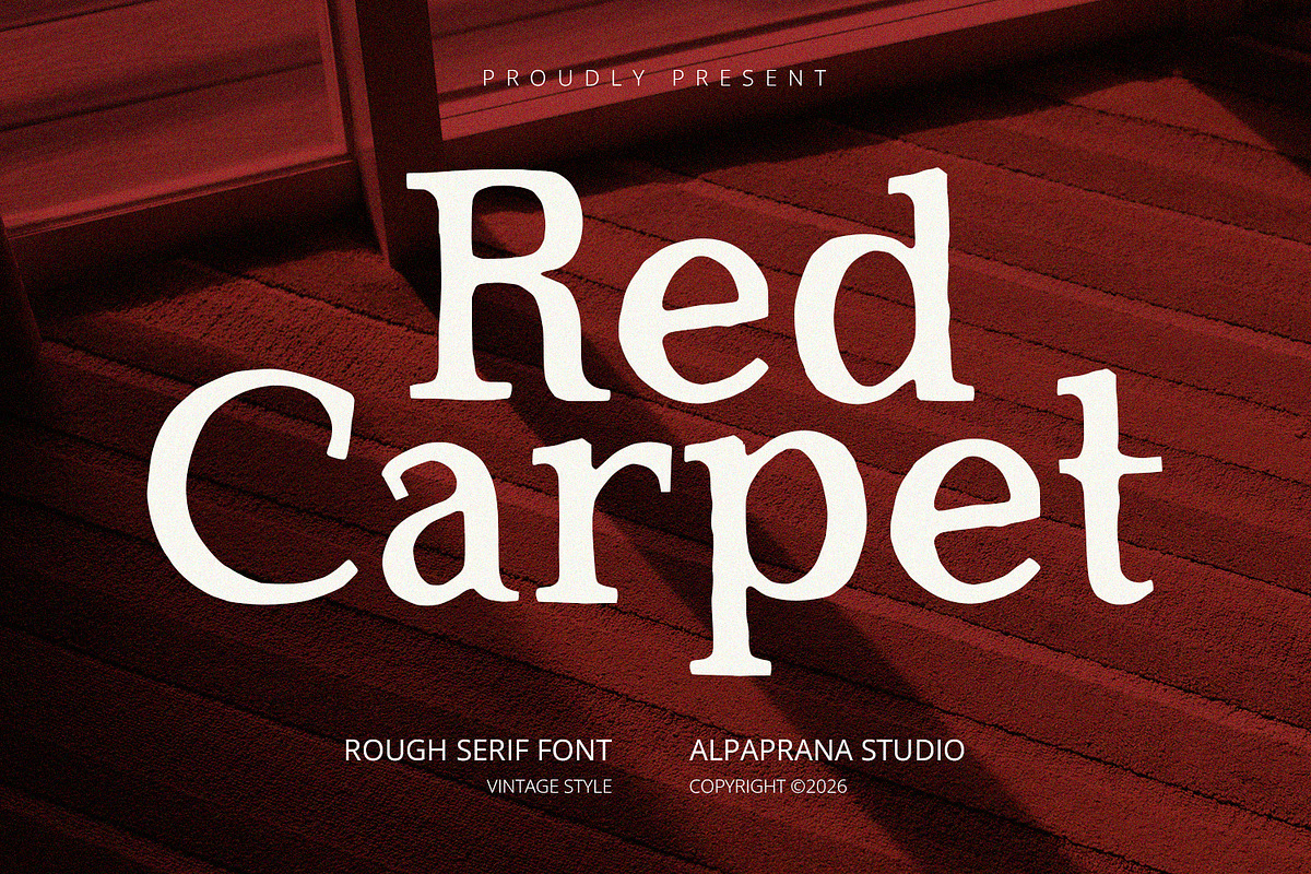 Red Carpet - Serif Font, a Serif Font by Alpaprana (Photo 1 of 10)